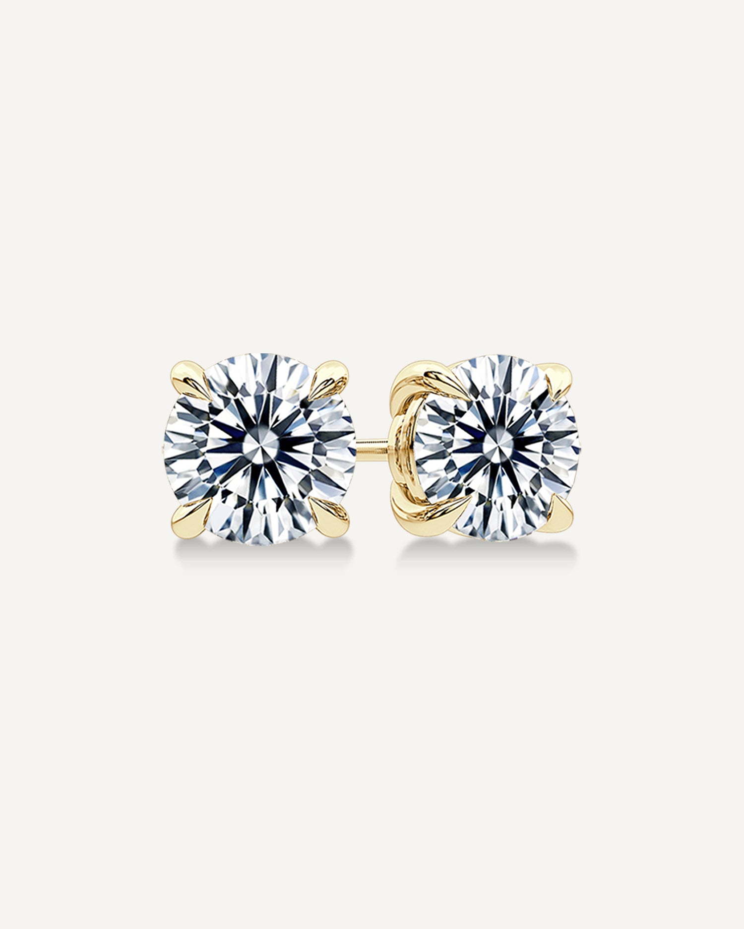 0.33ct Natural Diamond Stud Earrings In 9ct White Gold - Round F/SI, G Colour