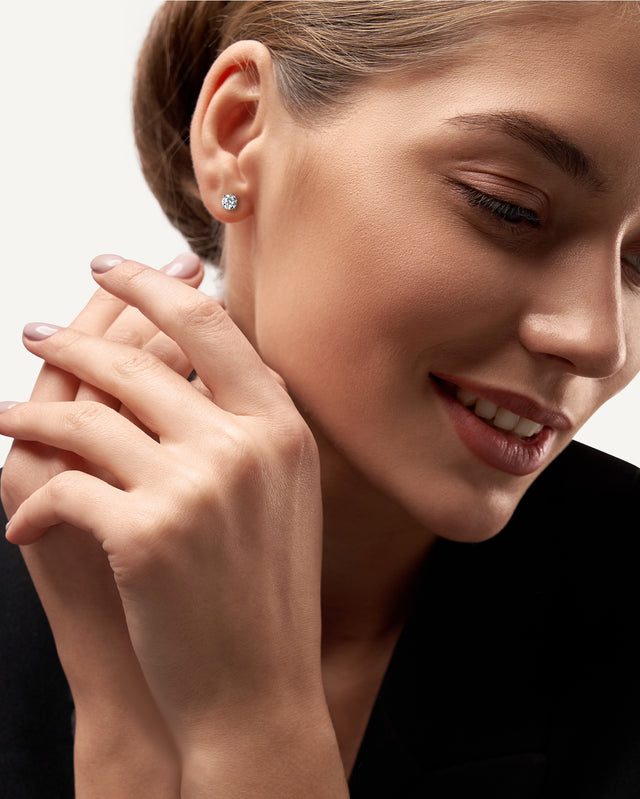 1.50CT TDW GIA Certified Diamond Allure Stud Earrings Alternate