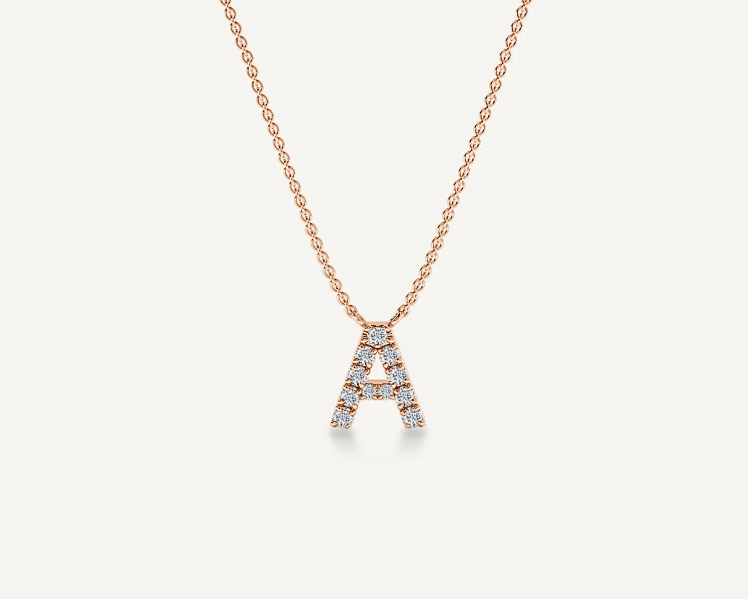 Alphabet A Diamond Pendant