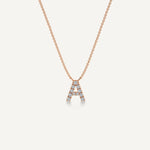 Alphabet A Diamond Pendant