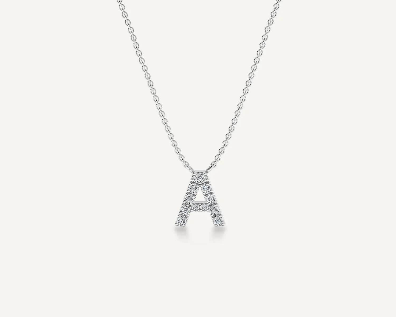 Alphabet A Diamond Pendant