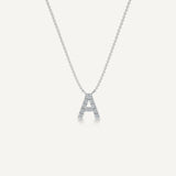 Alphabet A Diamond Pendant