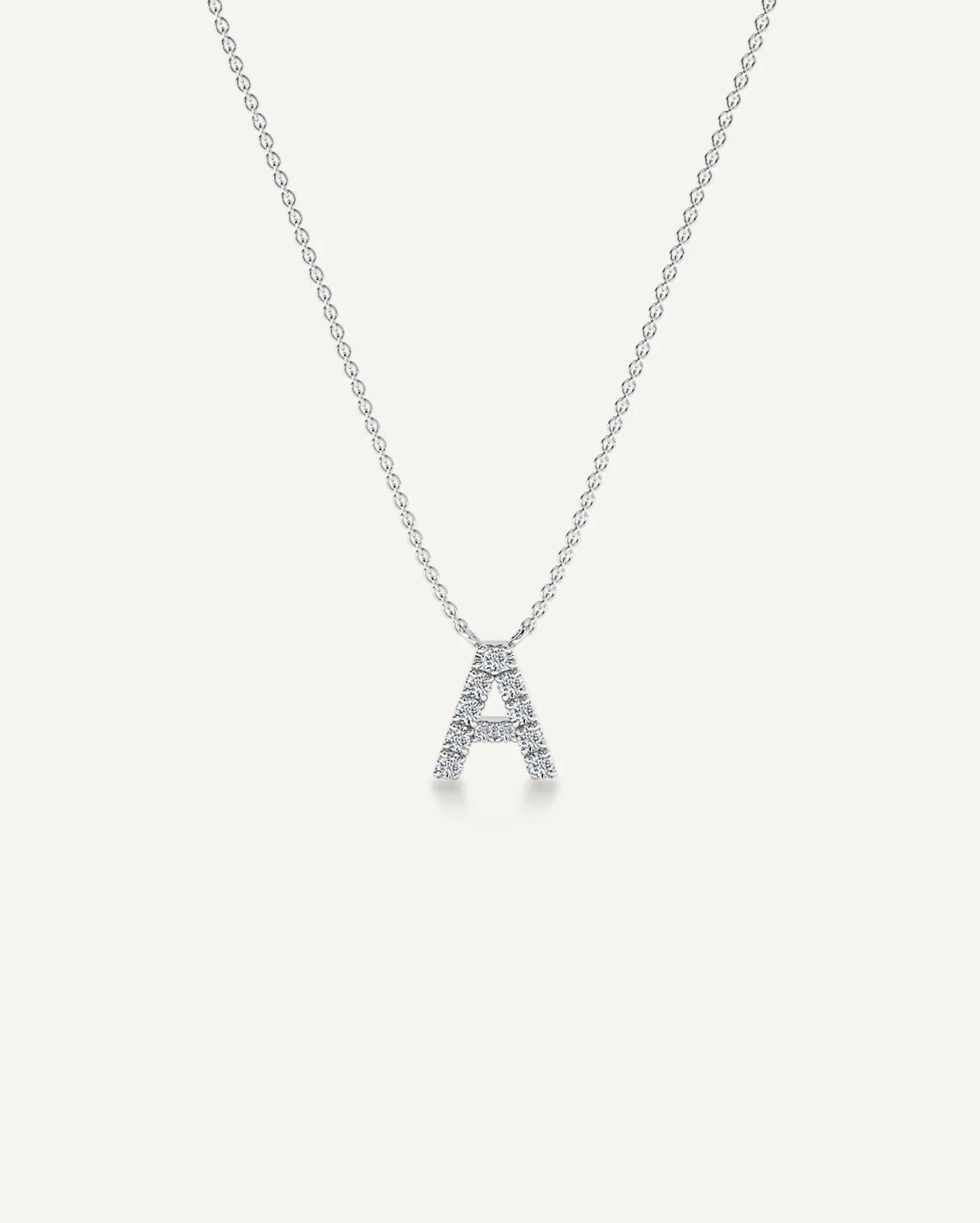 Alphabet A Diamond Pendant