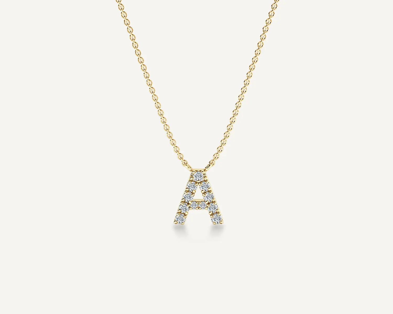 Alphabet A Diamond Pendant