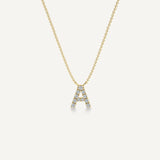 Alphabet A Diamond Pendant