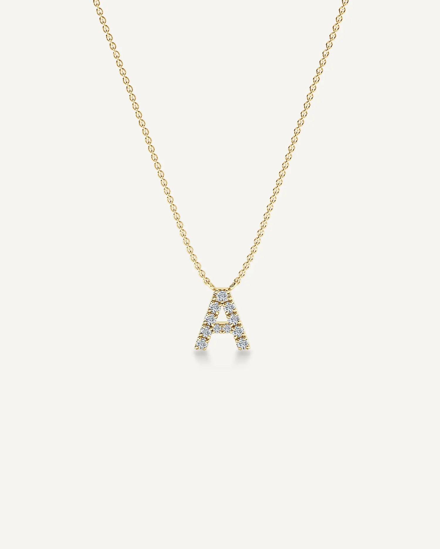 Alphabet A Diamond Pendant