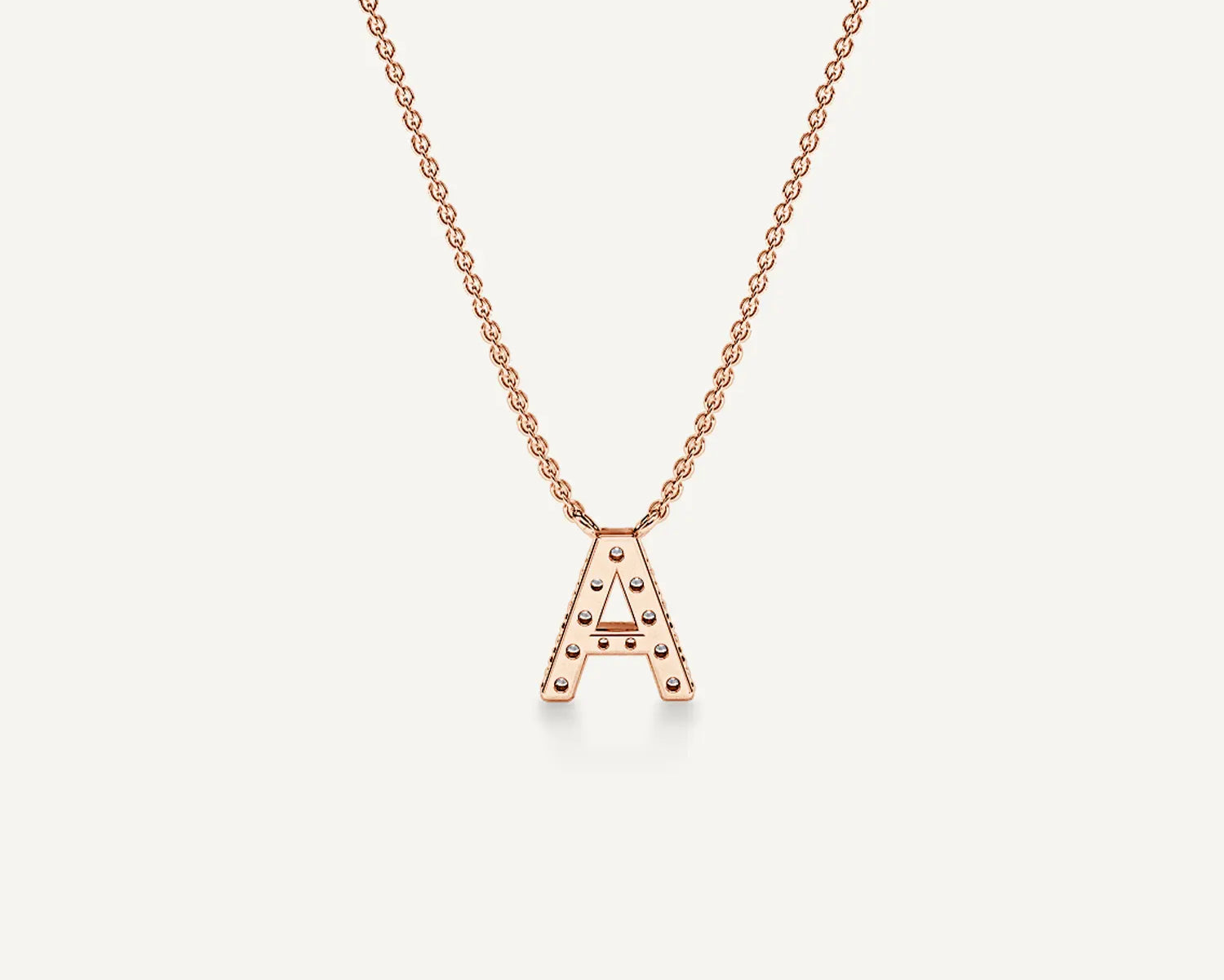 Alphabet A Diamond Pendant