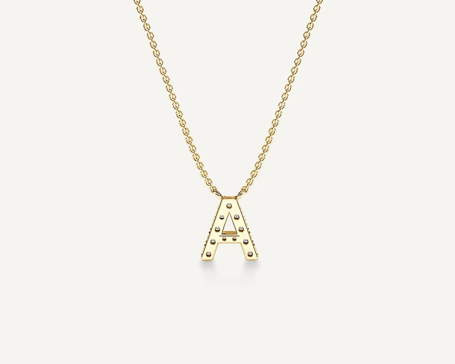 Alphabet A Diamond Pendant