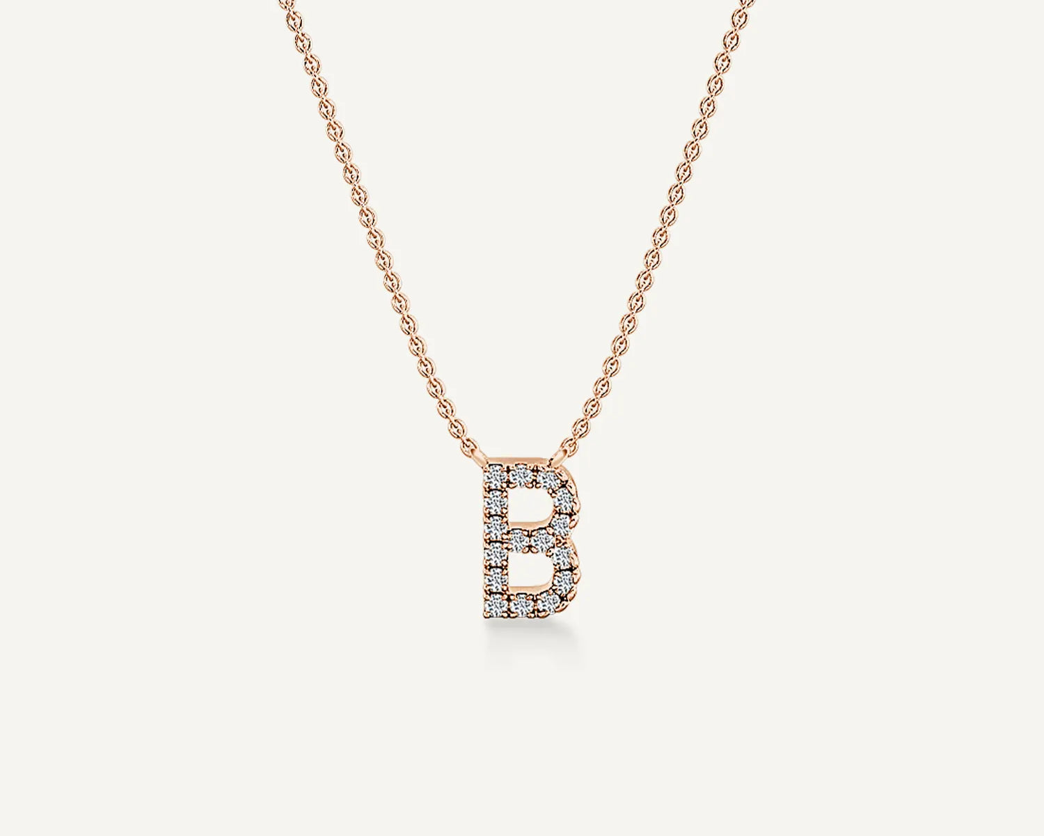 Alphabet B Diamond Pendant