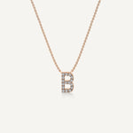 Alphabet B Diamond Pendant