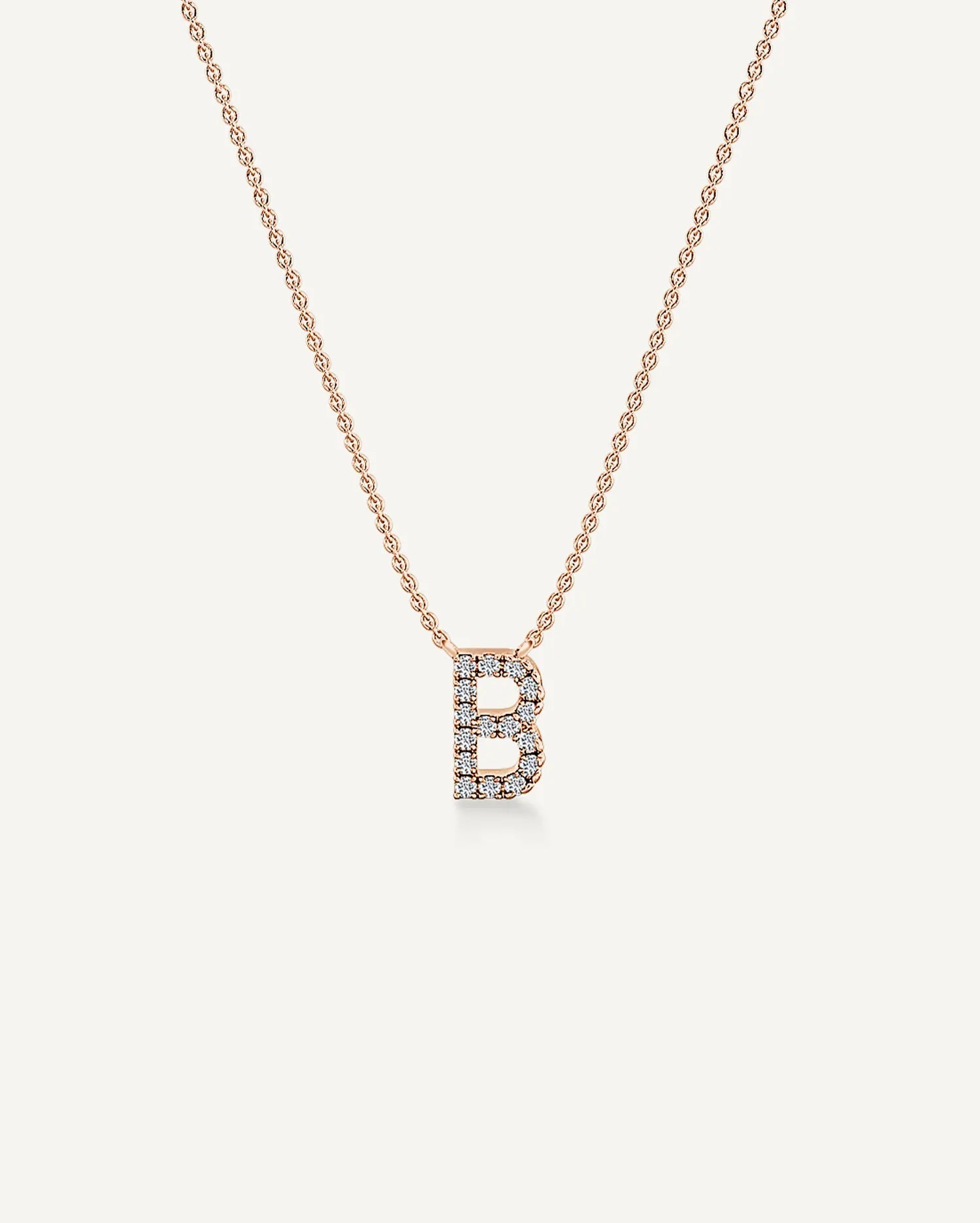 Alphabet B Diamond Pendant