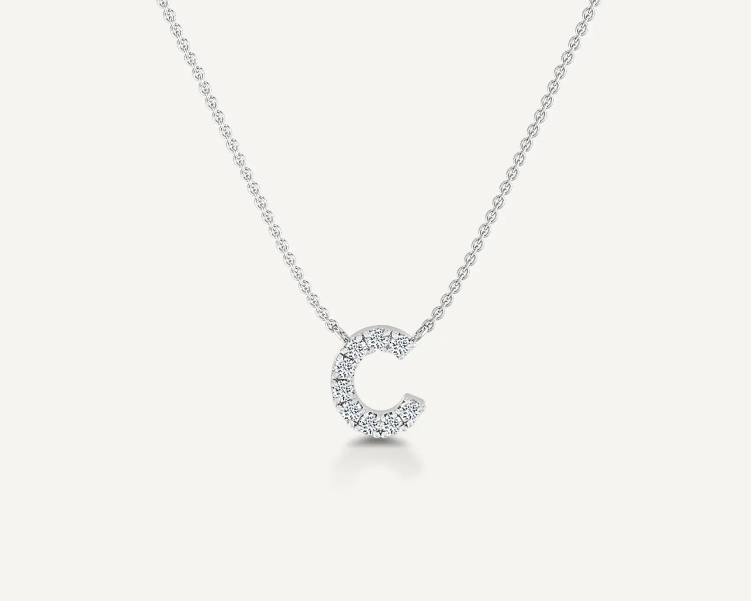 Alphabet C Diamond Pendant