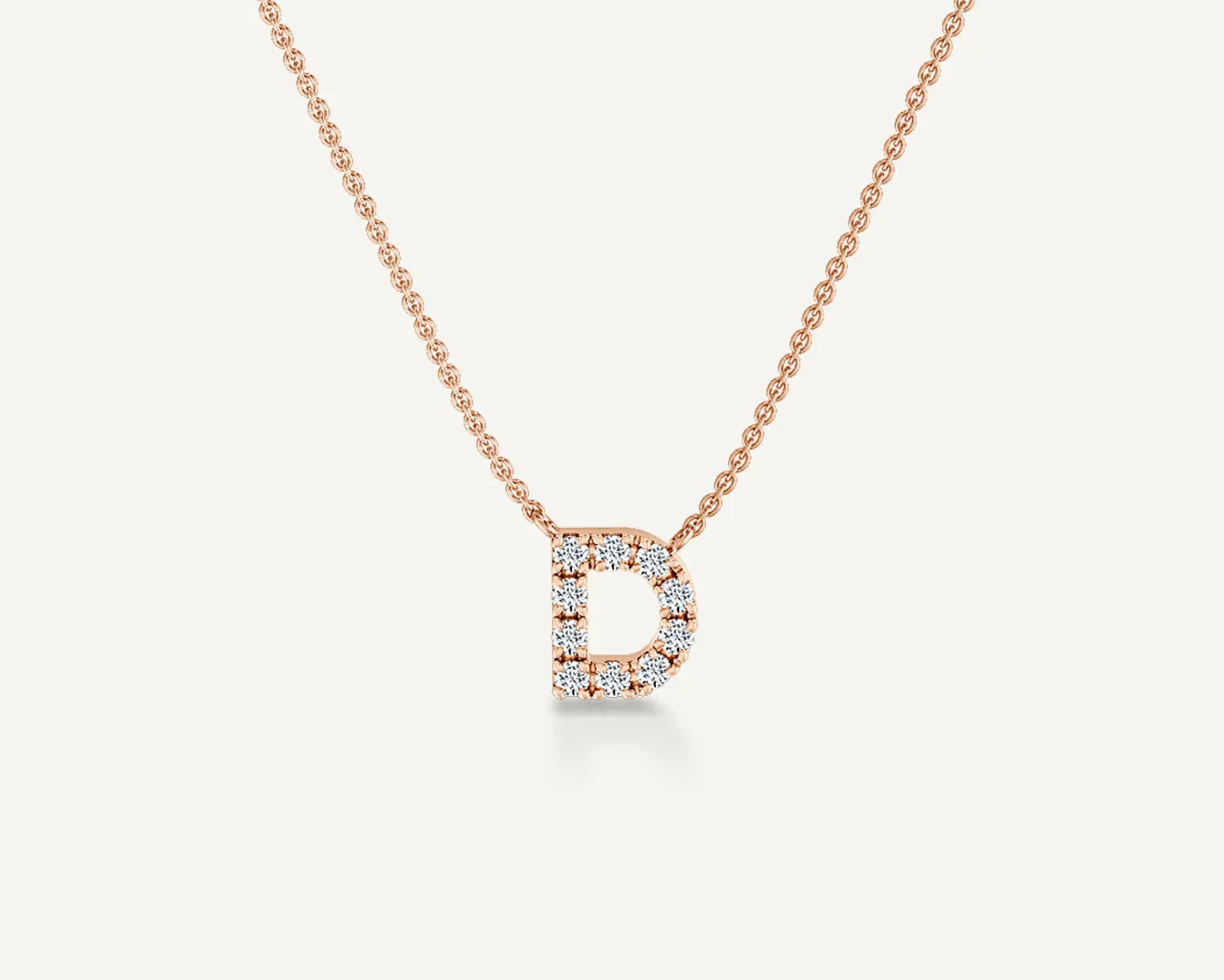 Alphabet D Diamond Pendant