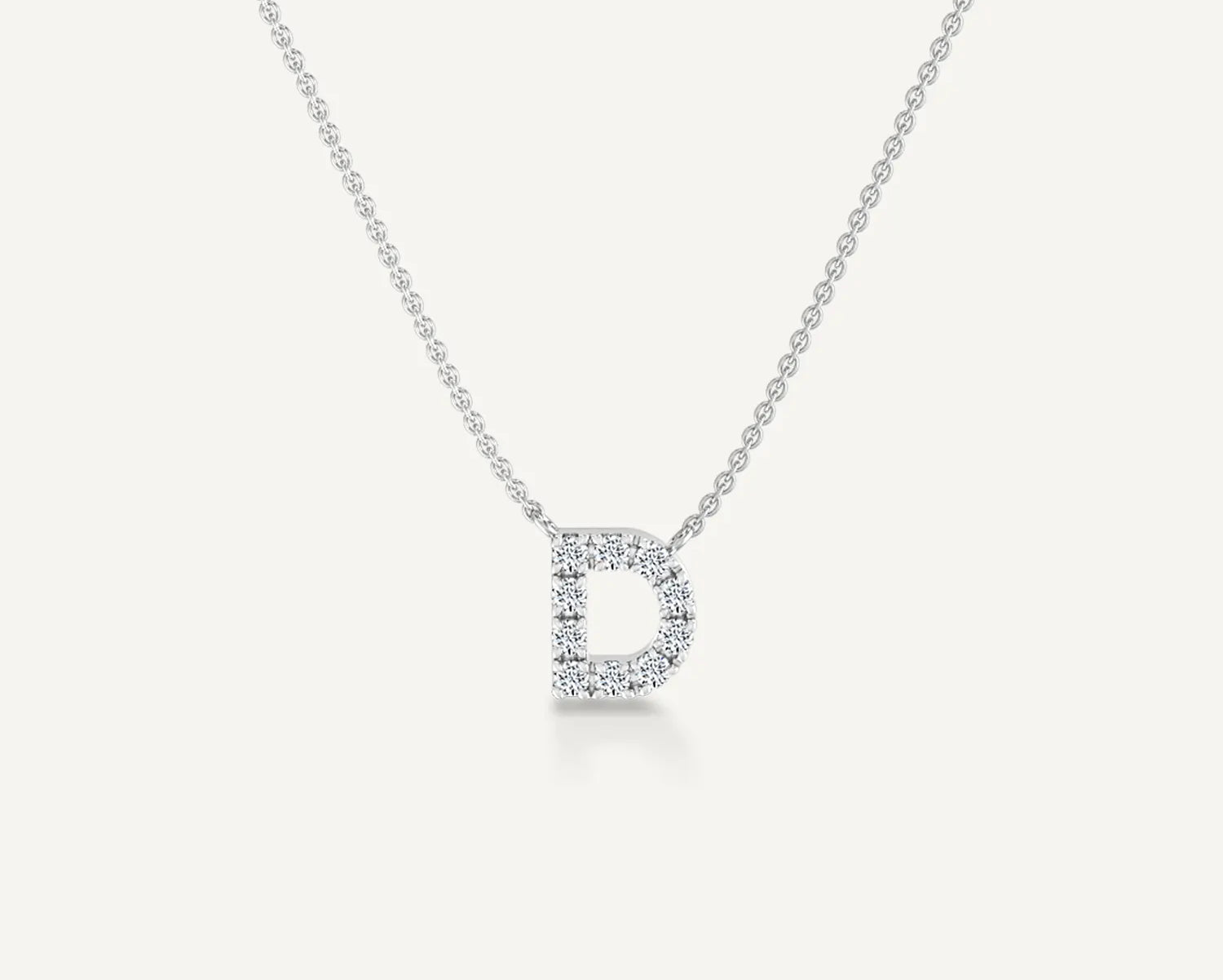 Alphabet D Diamond Pendant