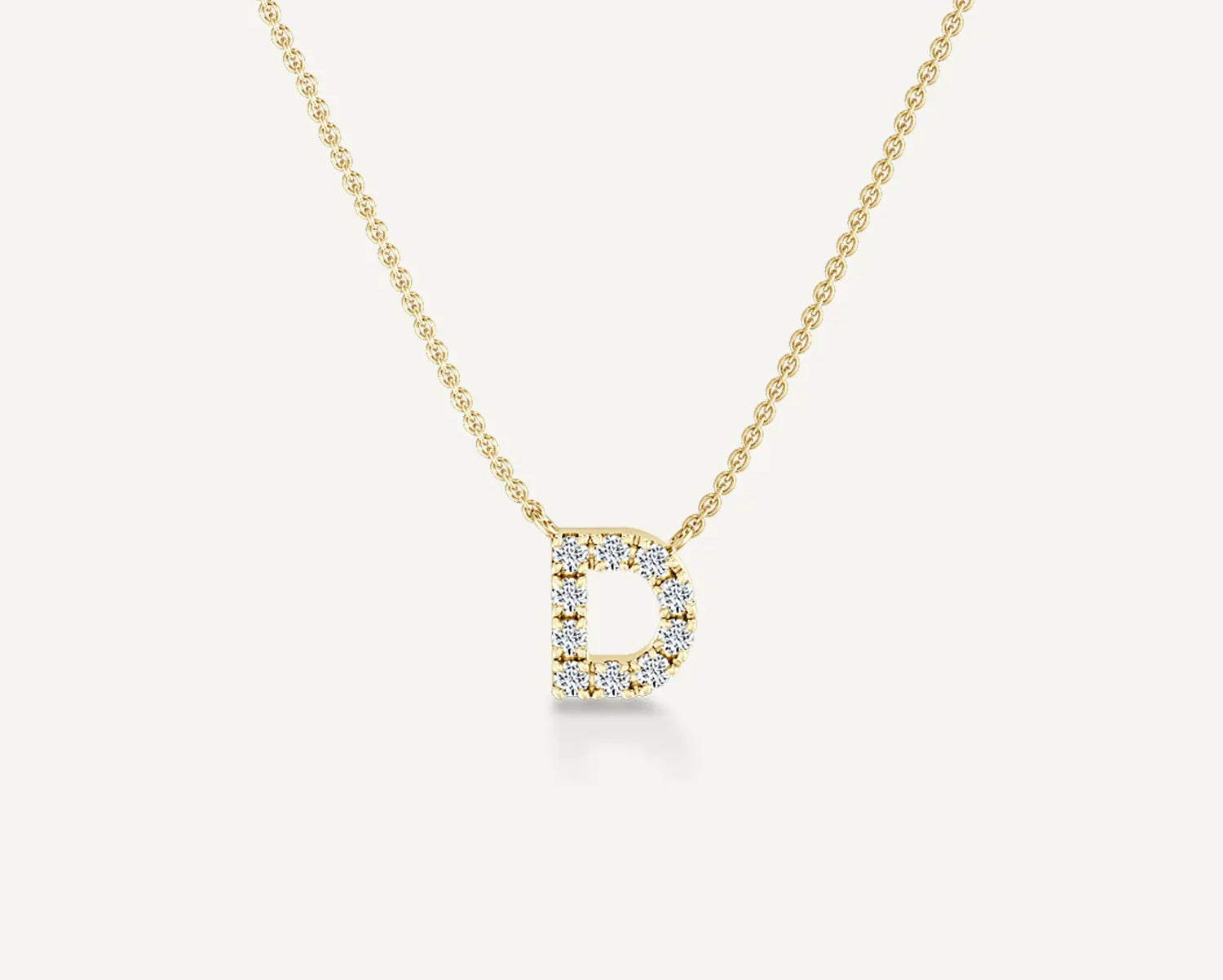 Alphabet D Diamond Pendant