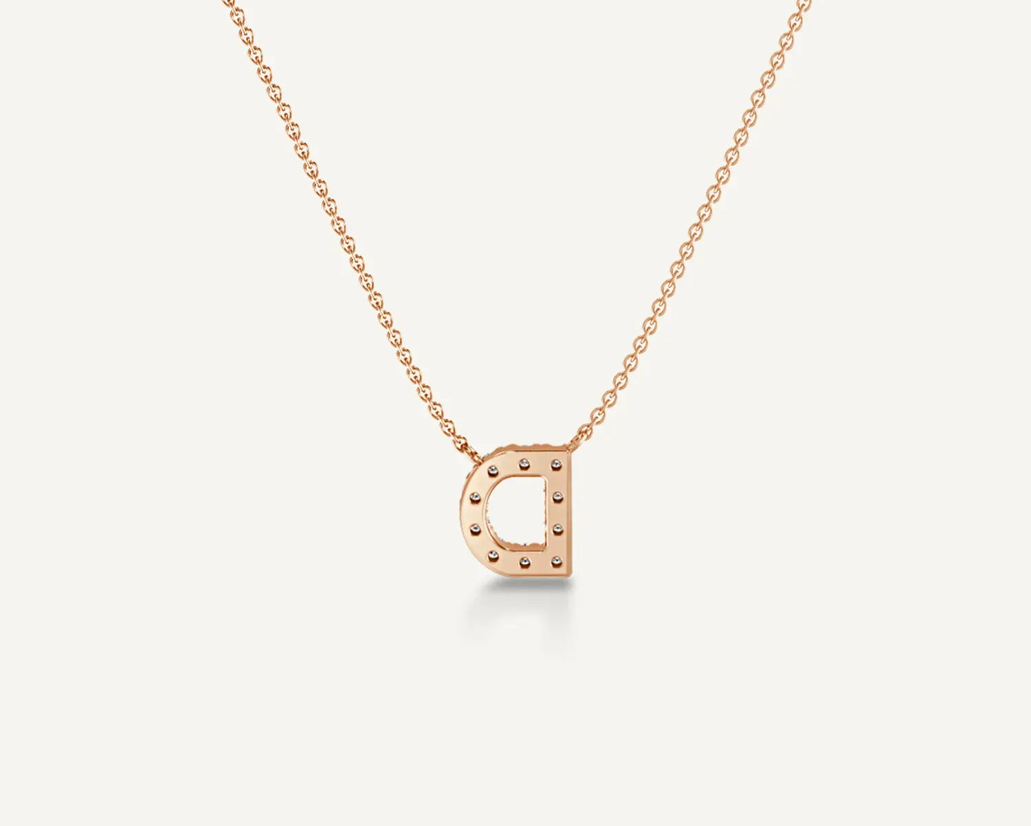 Alphabet D Diamond Pendant