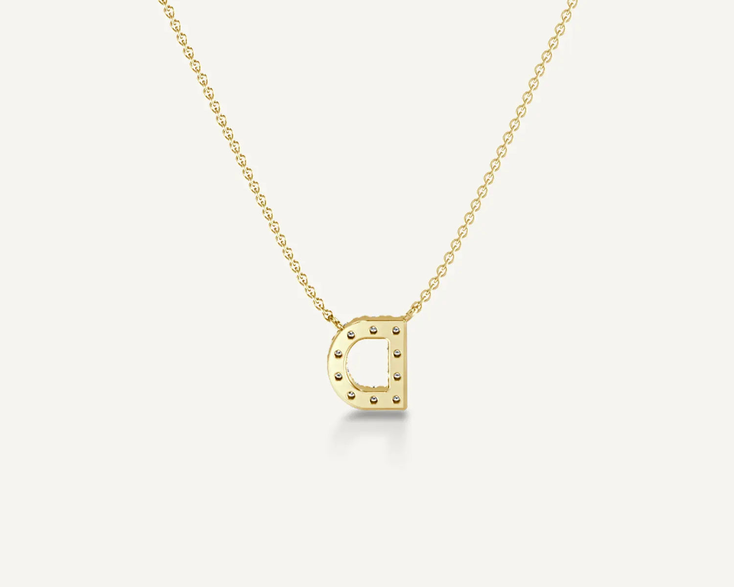 Alphabet D Diamond Pendant