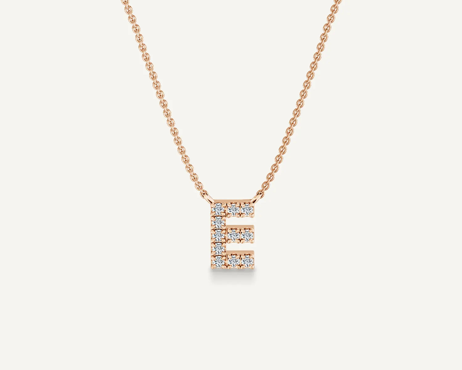 Alphabet E Diamond Pendant