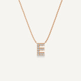 Alphabet E Diamond Pendant