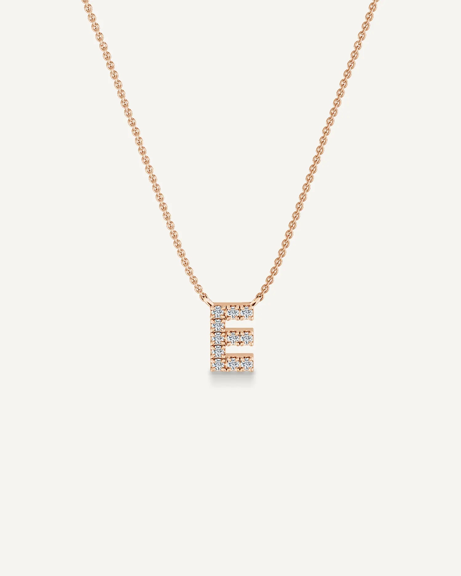 Alphabet E Diamond Pendant