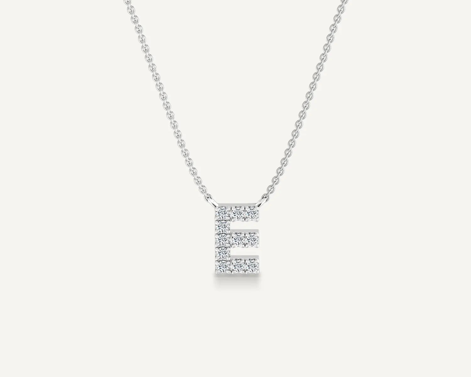 Alphabet E Diamond Pendant