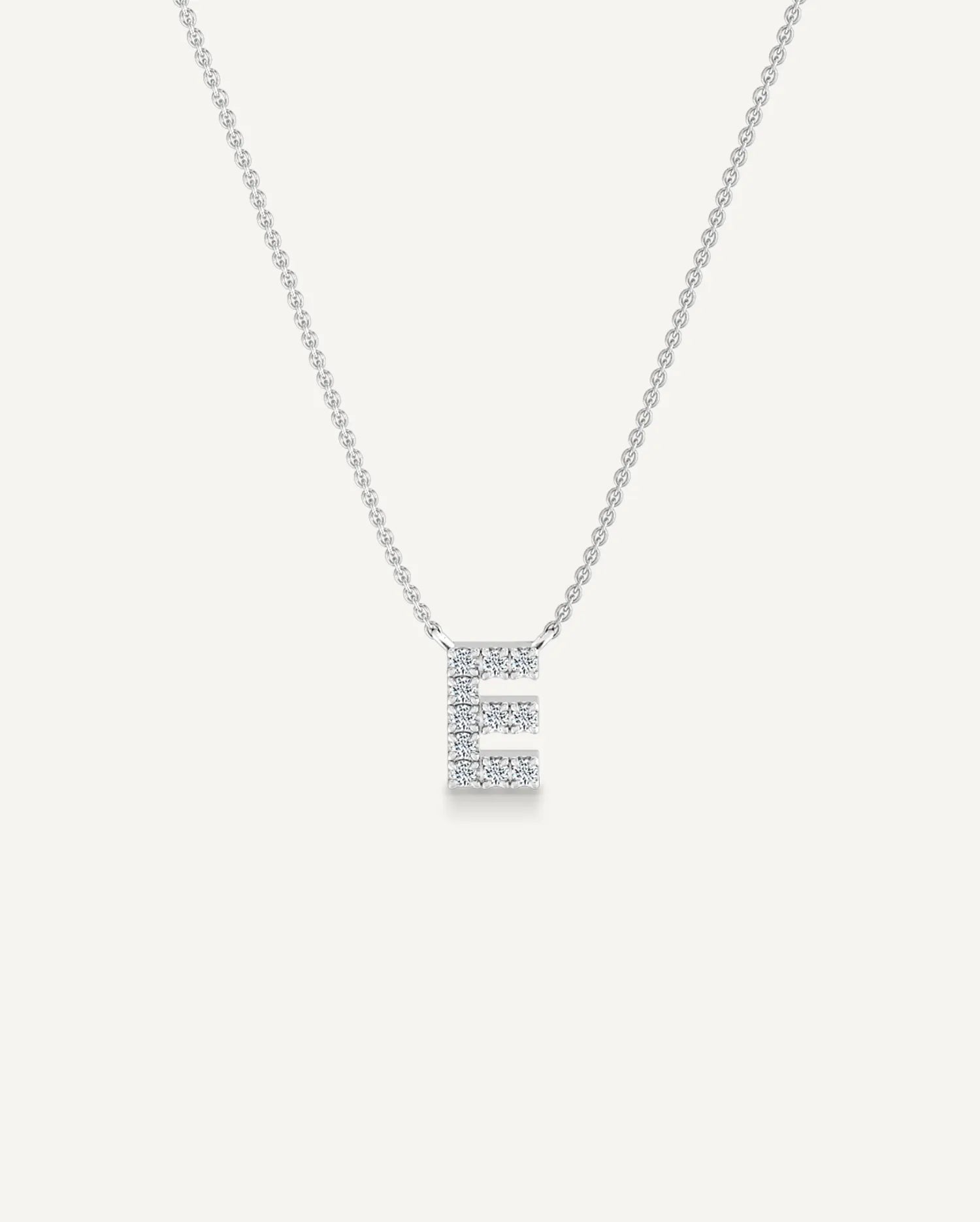 Alphabet E Diamond Pendant