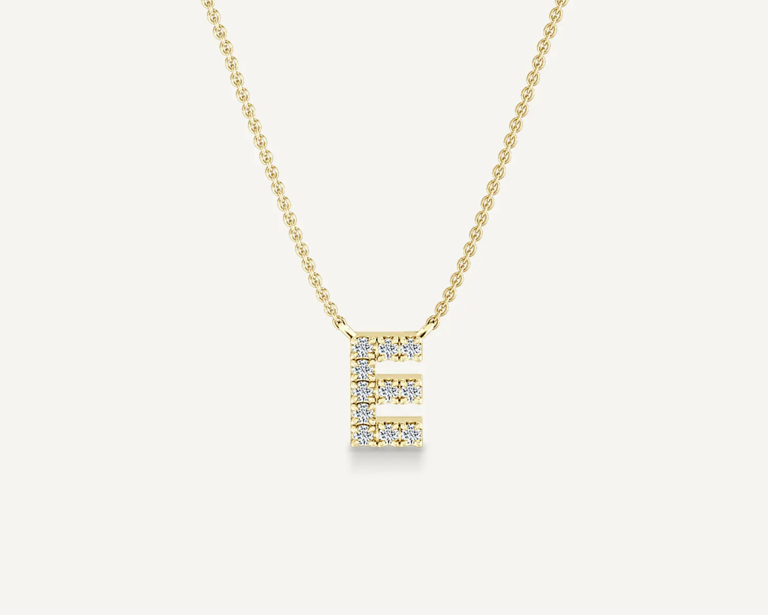 Alphabet E Diamond Pendant