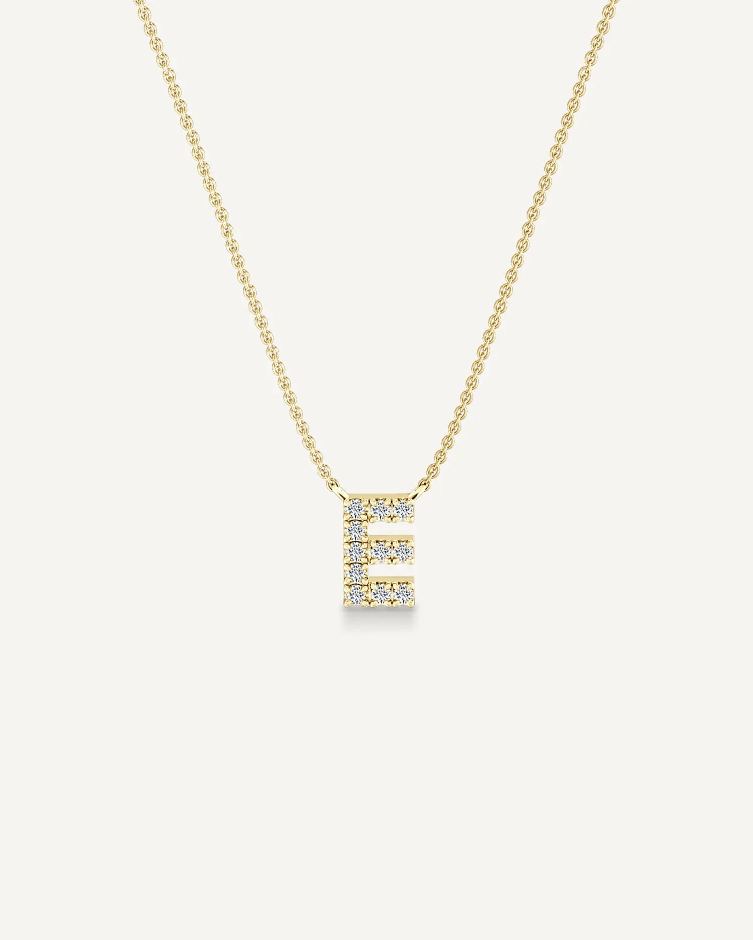 Alphabet E Diamond Pendant