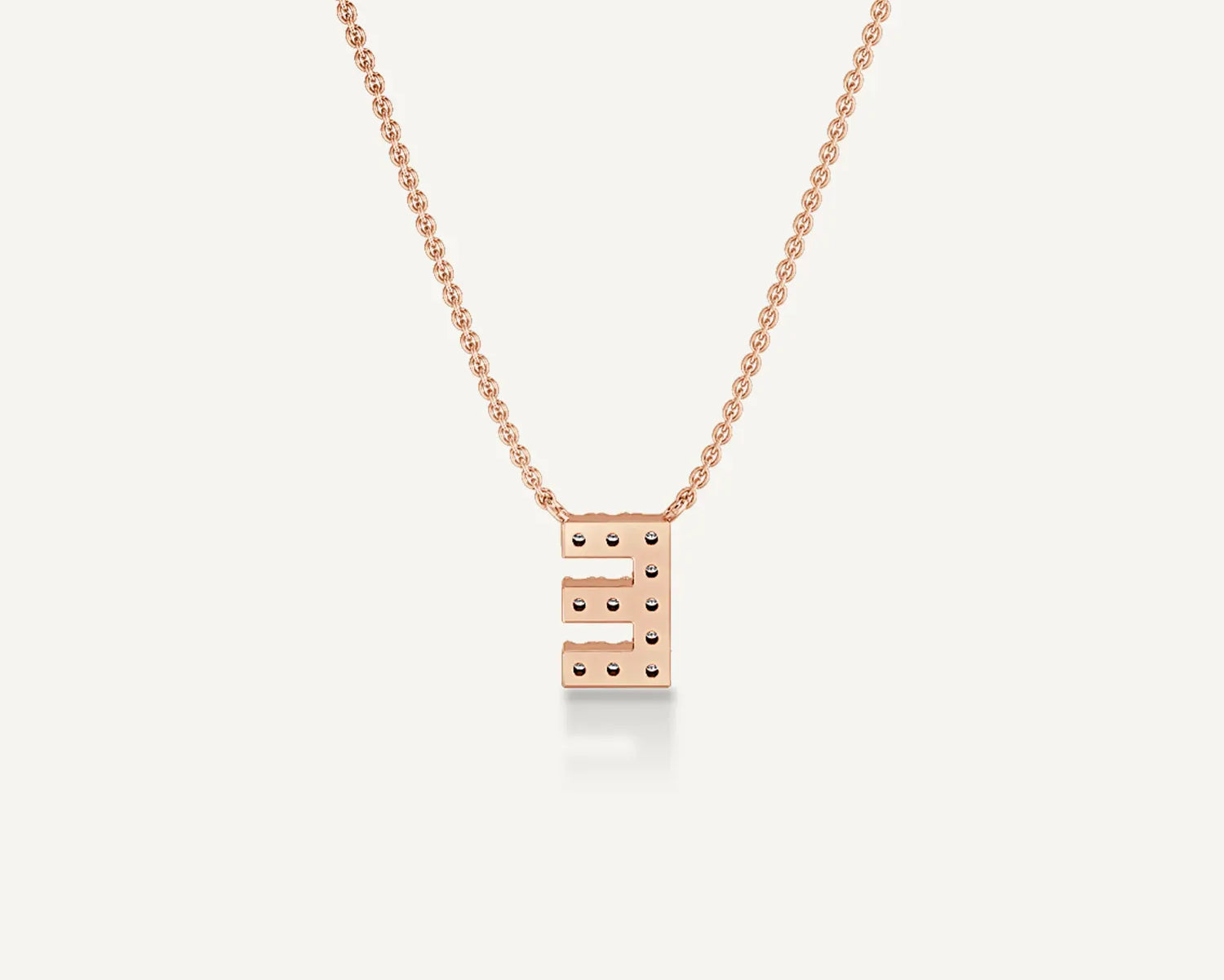 Alphabet E Diamond Pendant