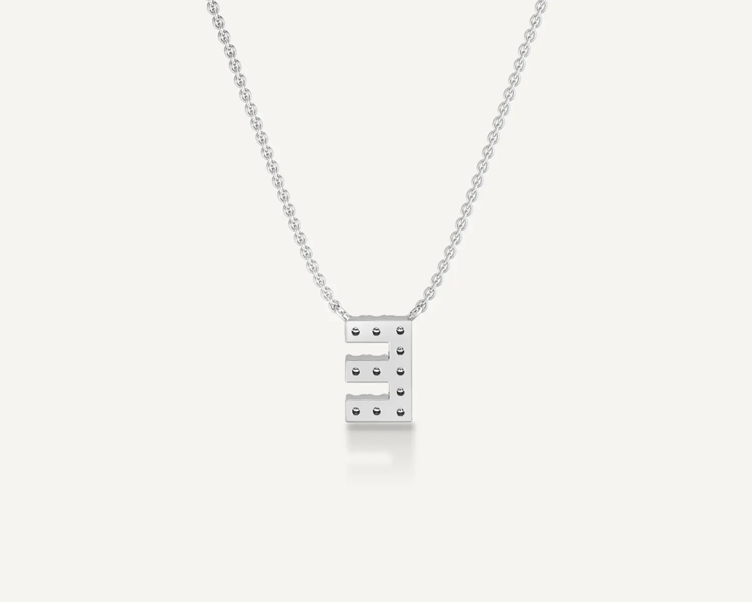 Alphabet E Diamond Pendant