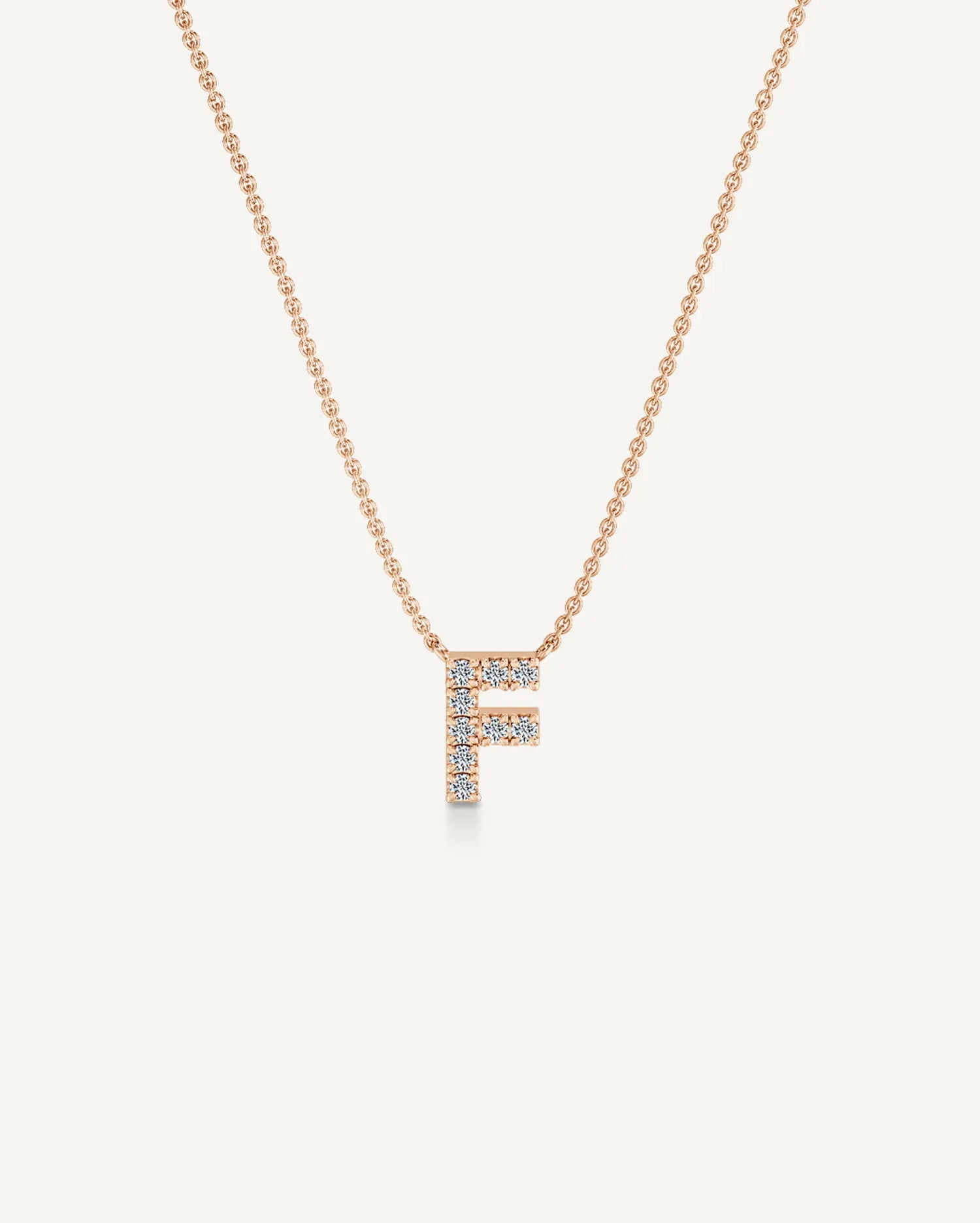 Alphabet F Diamond Pendant