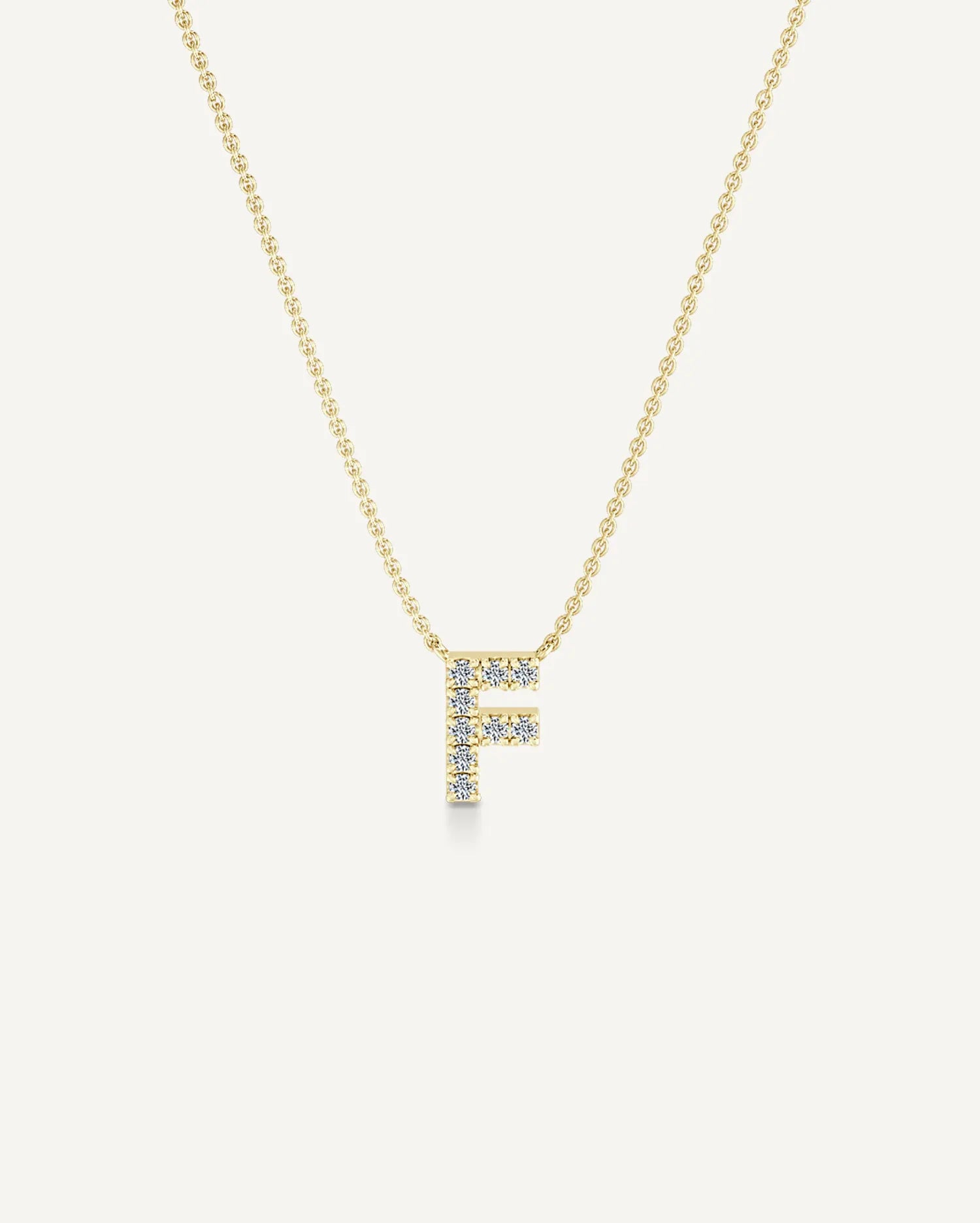 Alphabet F Diamond Pendant