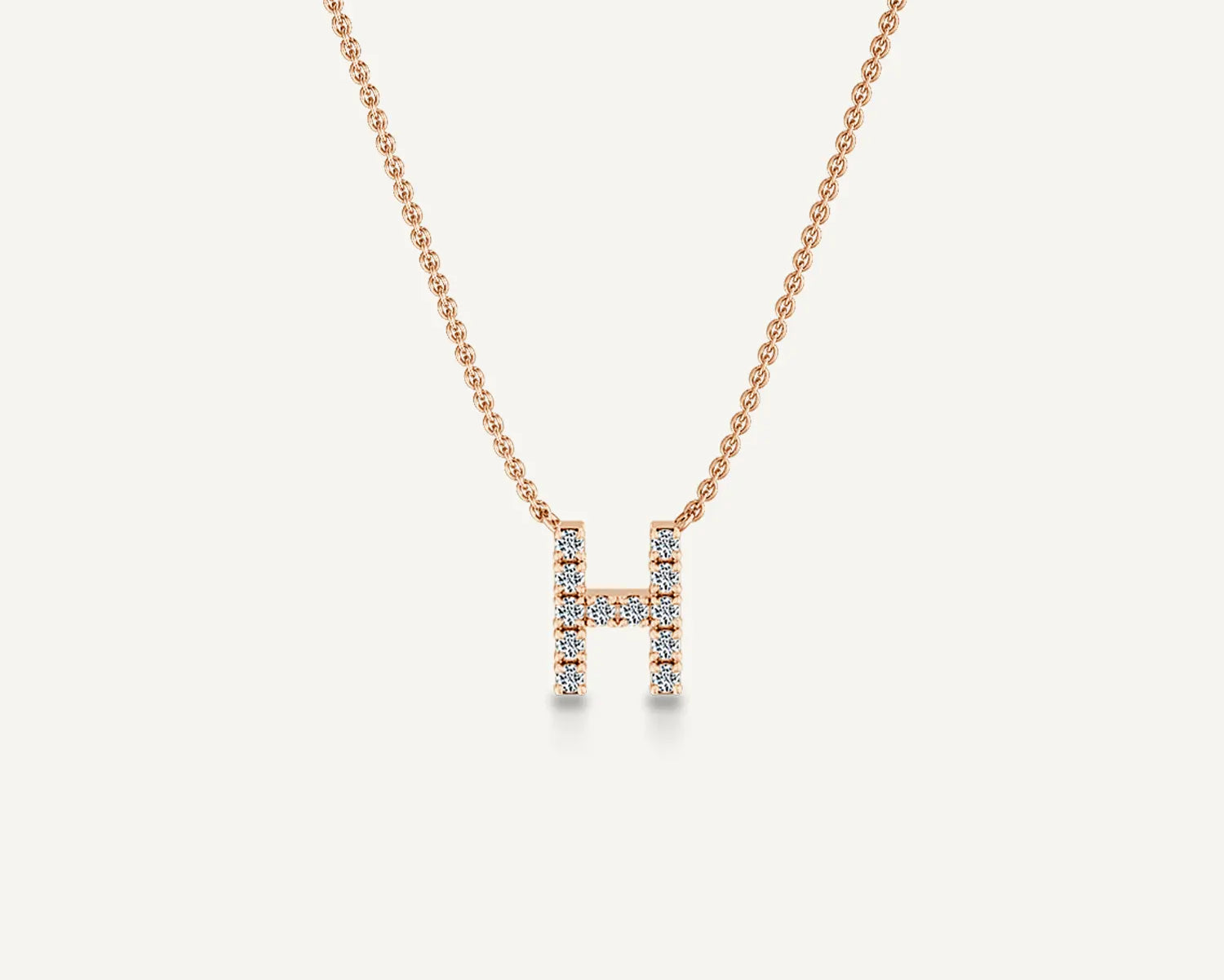 Alphabet H Diamond Pendant