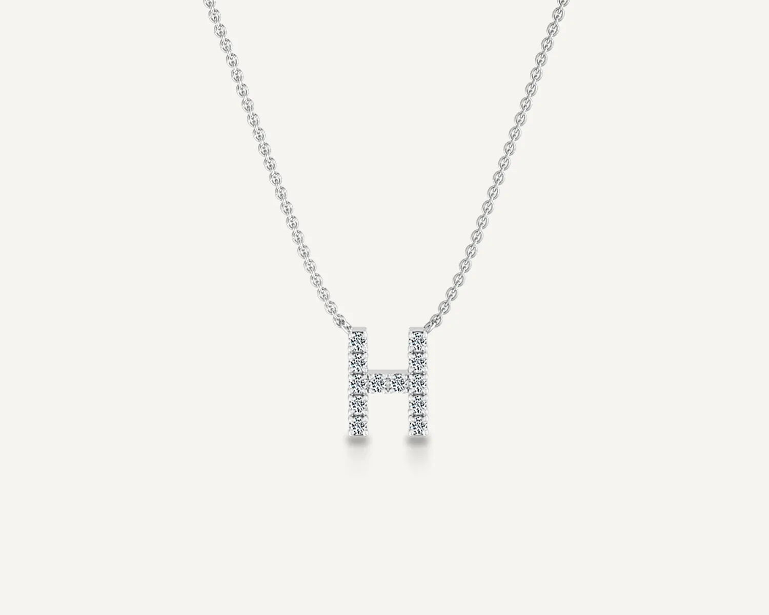 Alphabet H Diamond Pendant