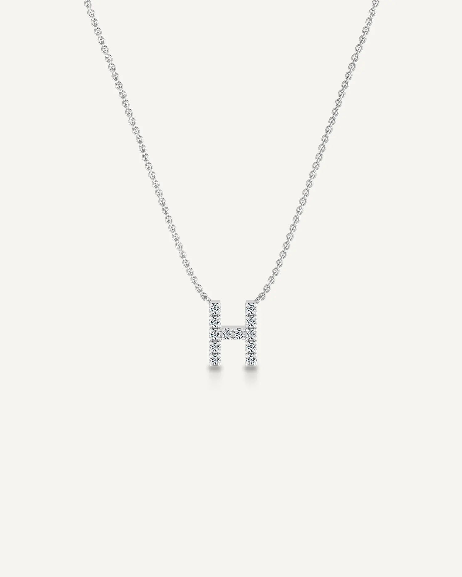 Alphabet H Diamond Pendant