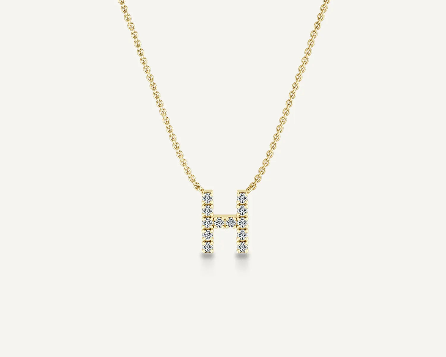 Alphabet H Diamond Pendant