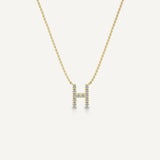 Alphabet H Diamond Pendant