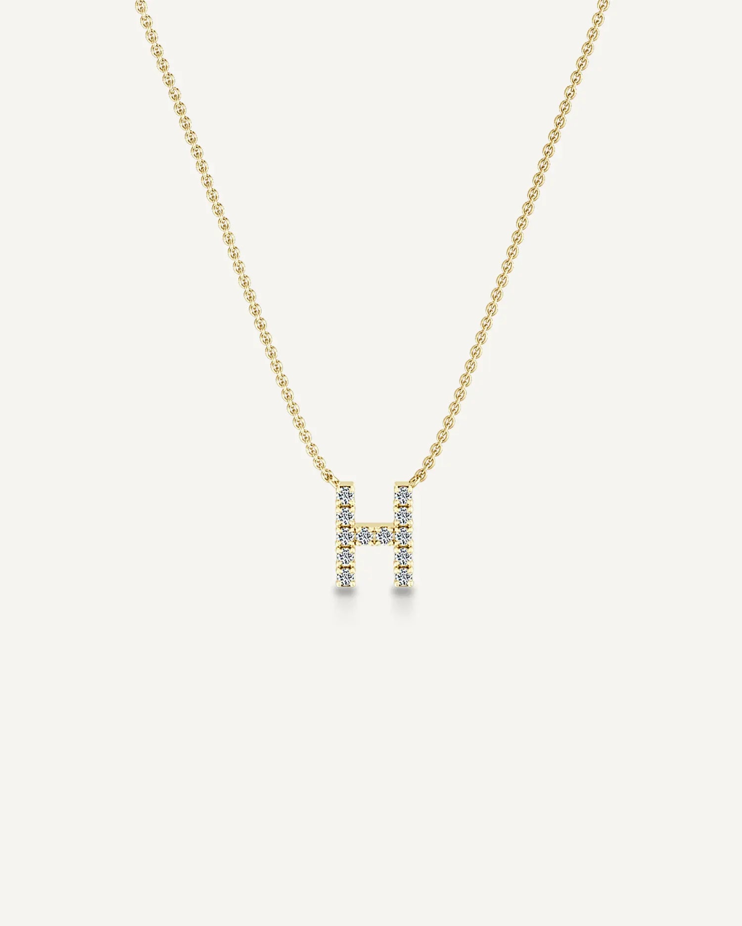 Alphabet H Diamond Pendant