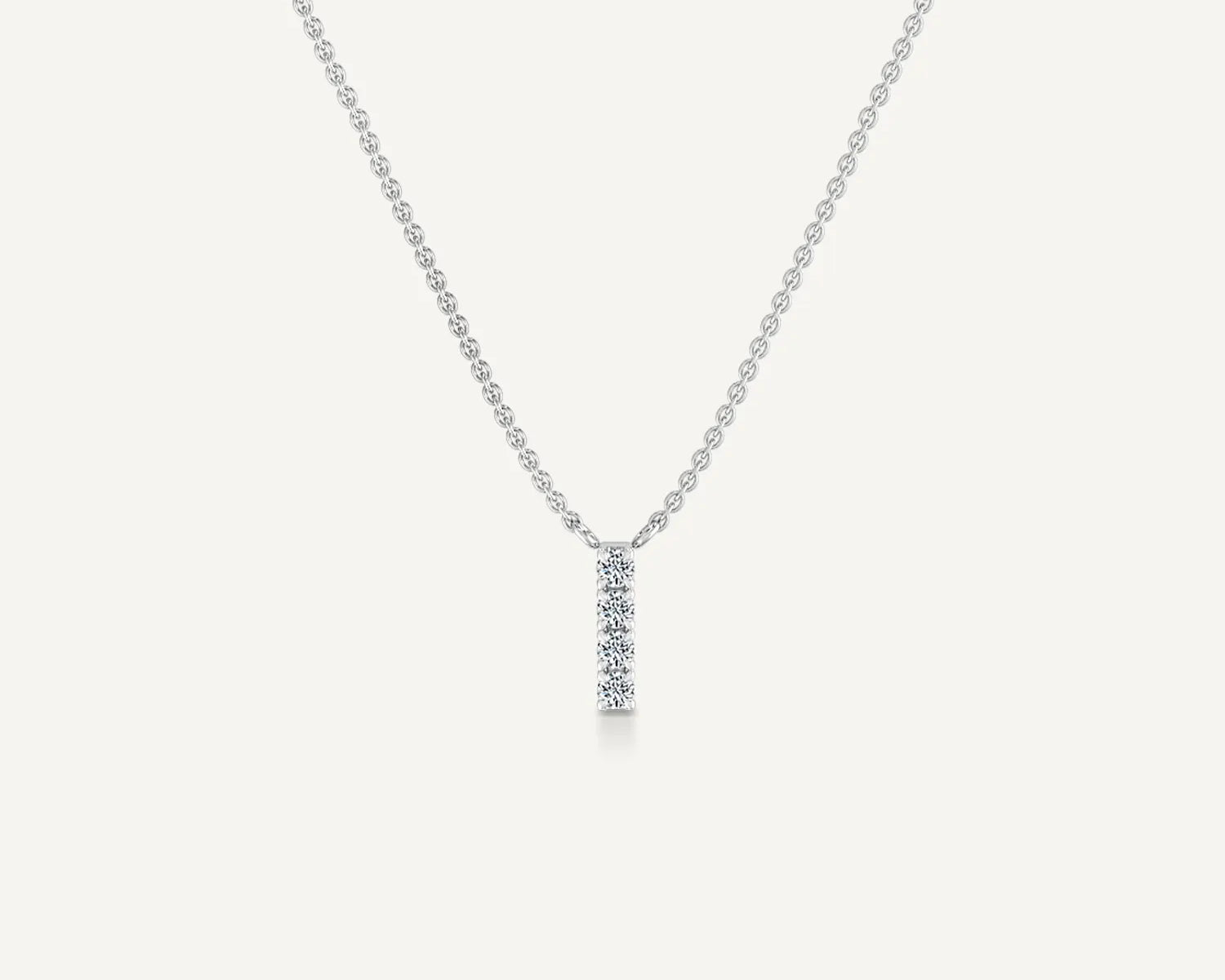 Alphabet I Diamond Pendant