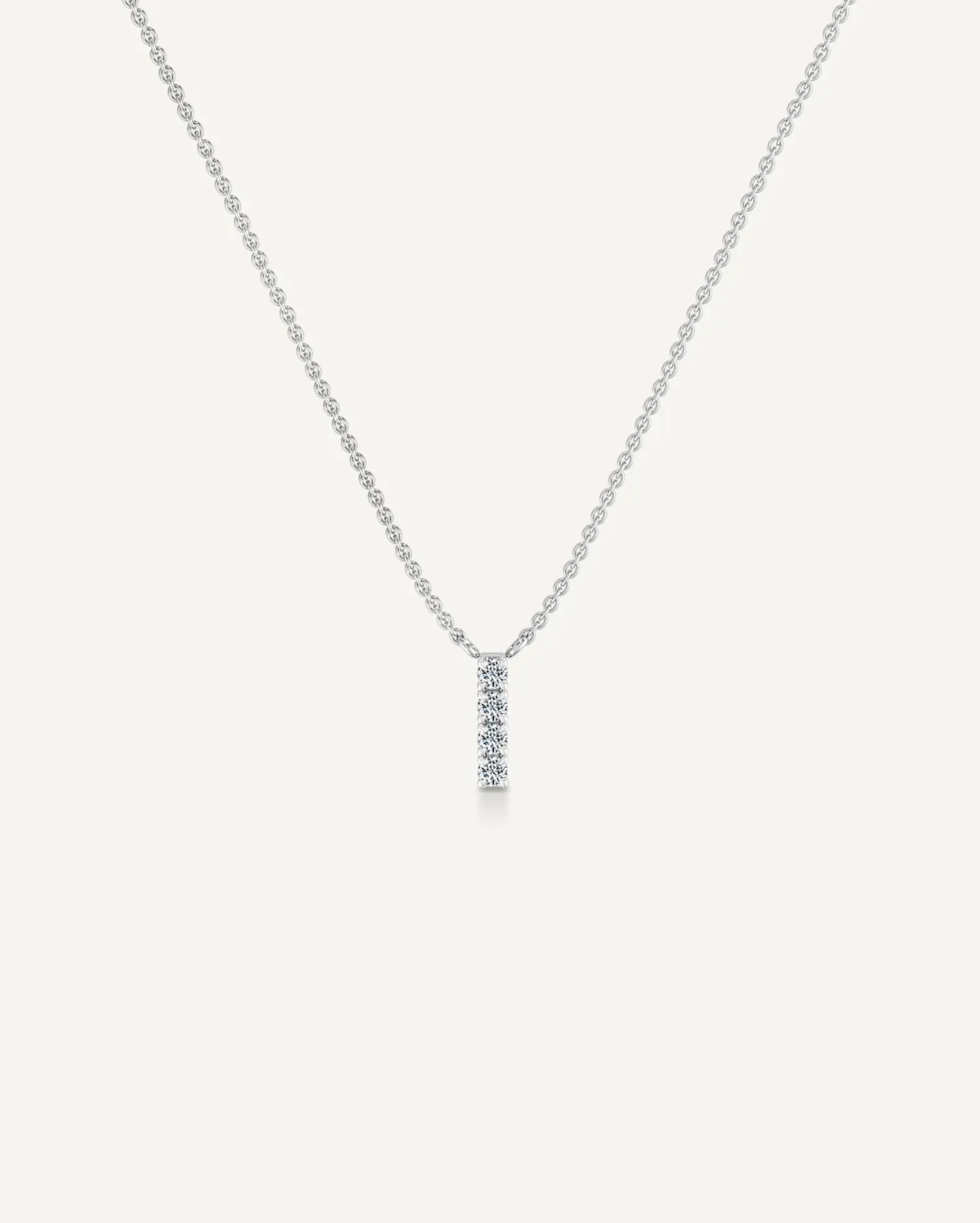 Alphabet I Diamond Pendant