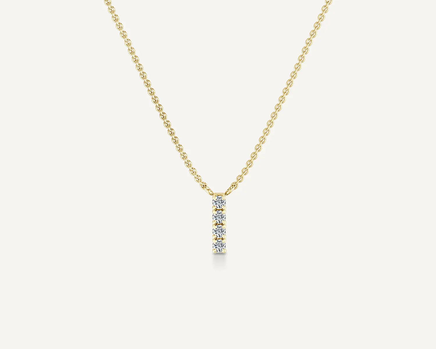 Alphabet I Diamond Pendant