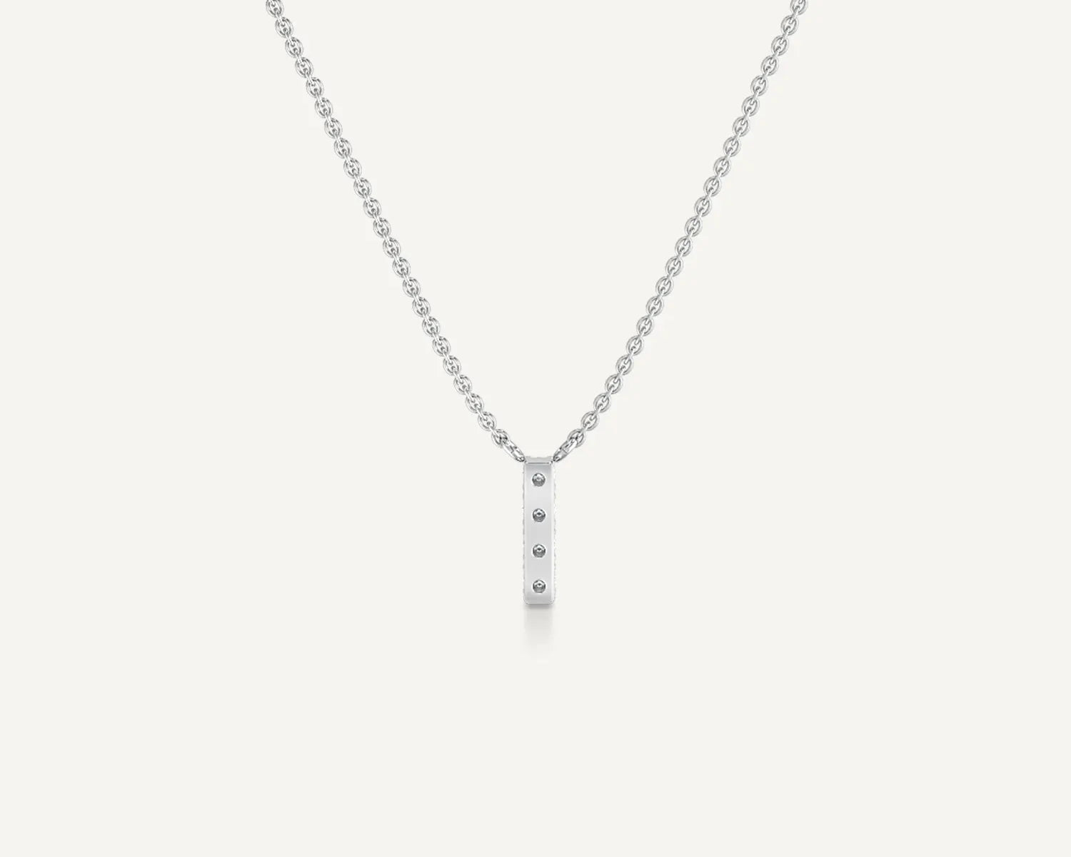 Alphabet I Diamond Pendant