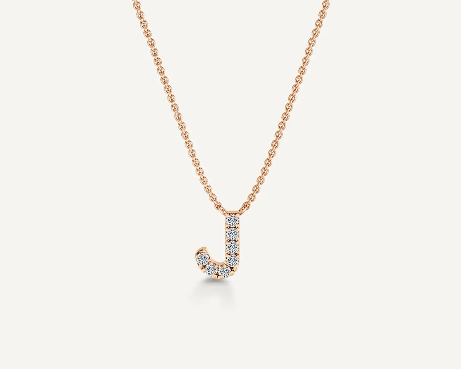 Alphabet J Diamond Pendant