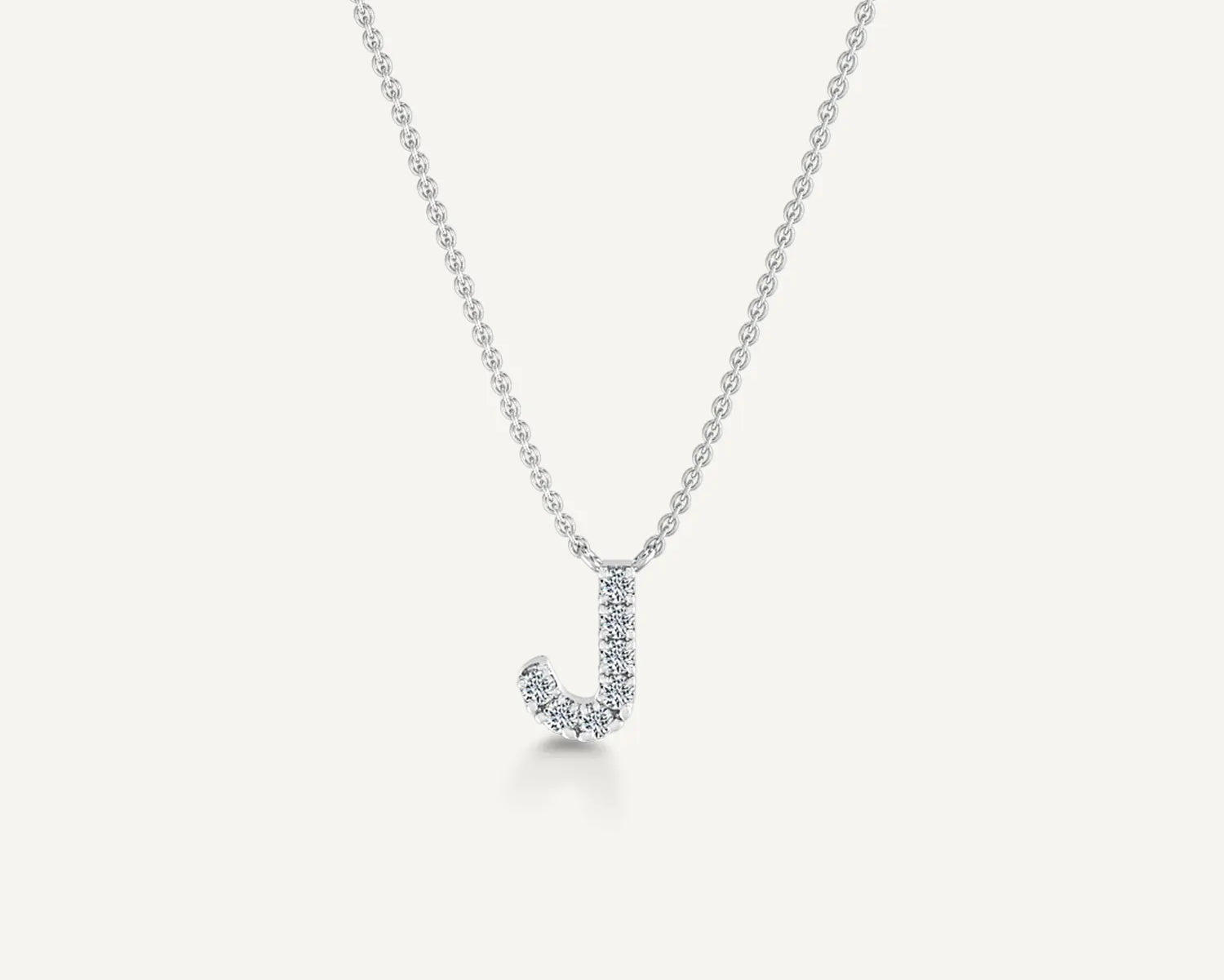 Alphabet J Diamond Pendant