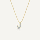 Alphabet J Diamond Pendant