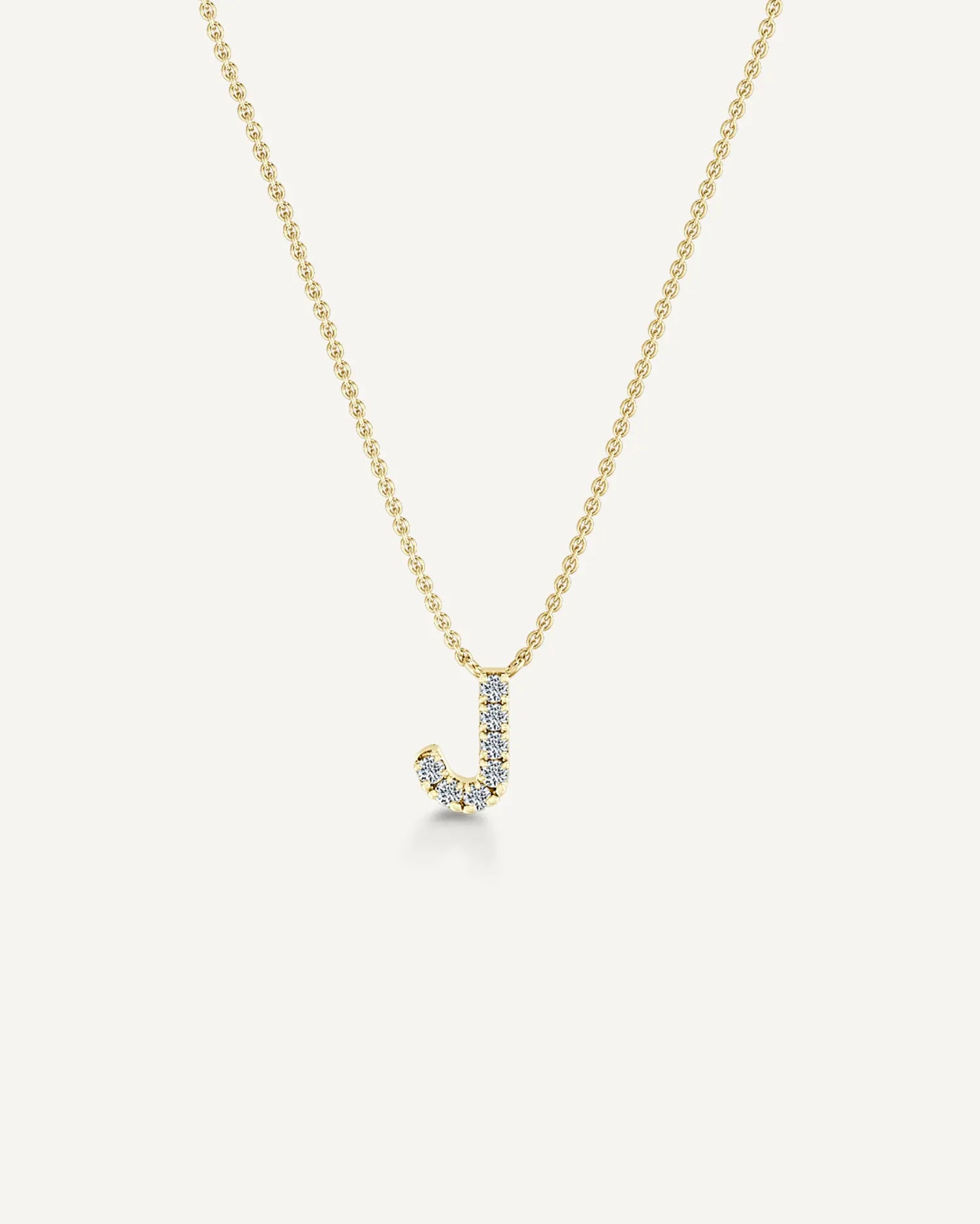 Alphabet J Diamond Pendant