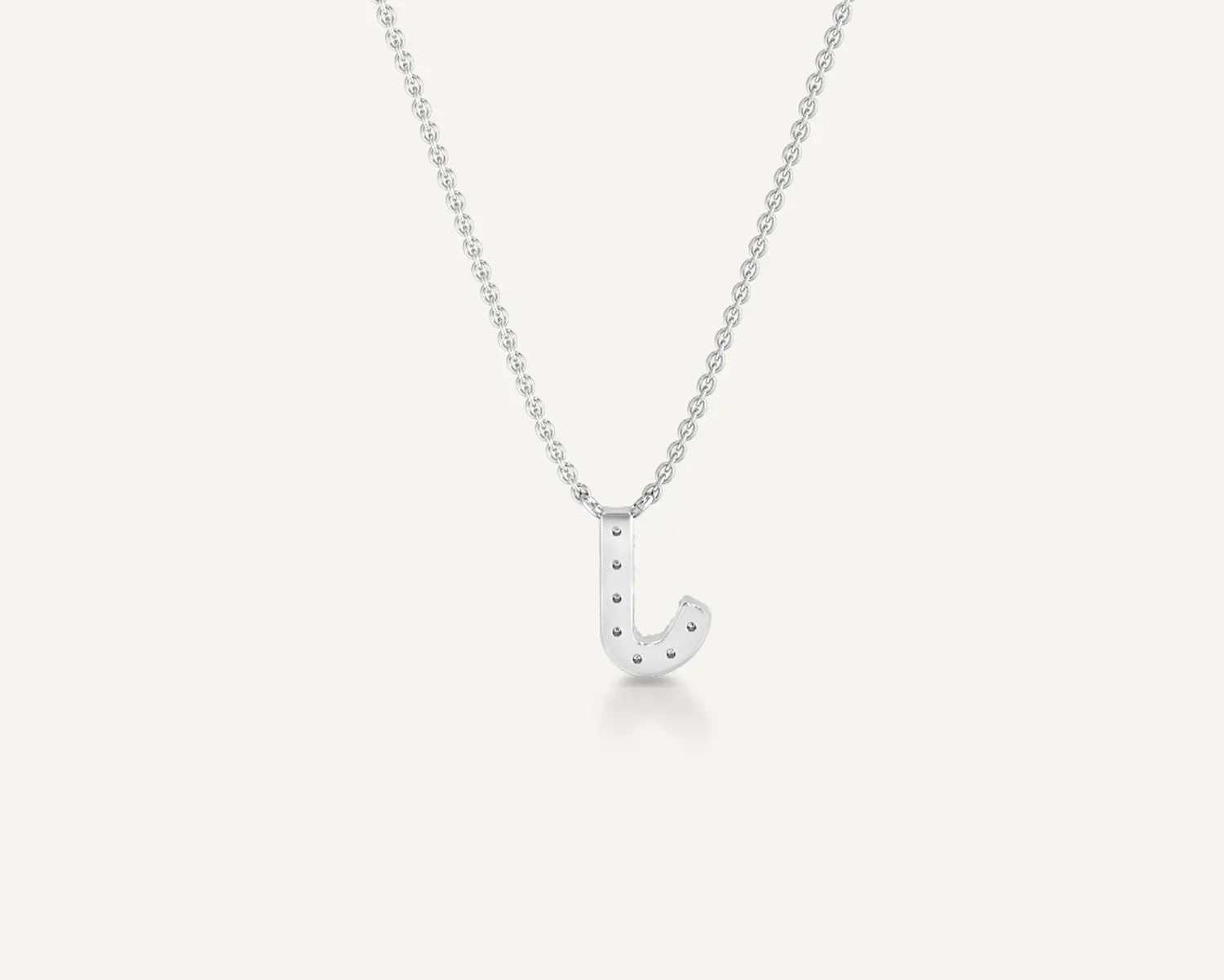 Alphabet J Diamond Pendant