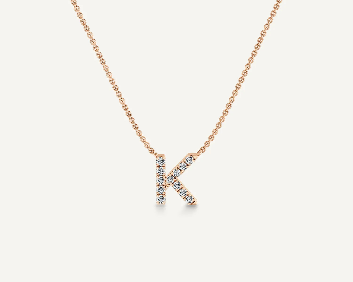 Alphabet K Diamond Pendant