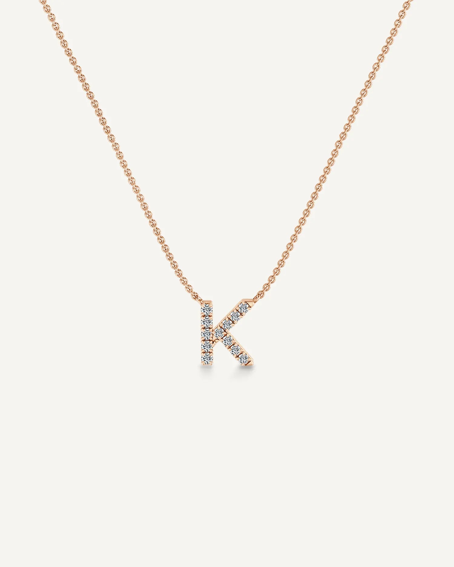 Alphabet K Diamond Pendant