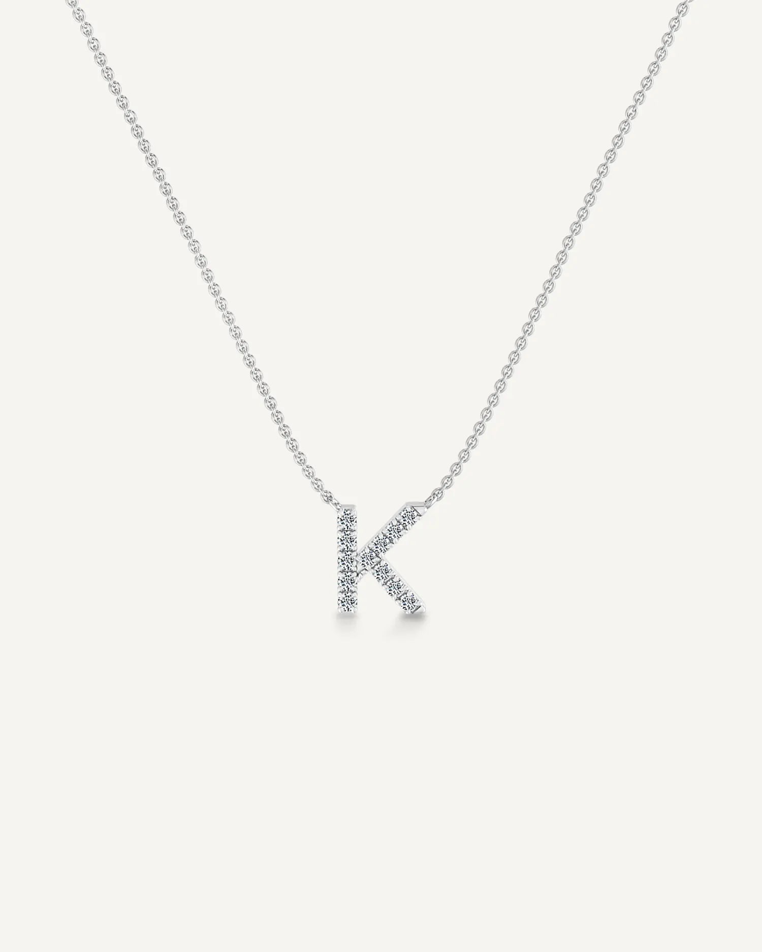 Alphabet K Diamond Pendant